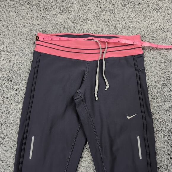 Nike Pants Women Small Gray Capri Gym Athleisure Legging Lounge Dri Fit Yoga - Picture 3 of 8